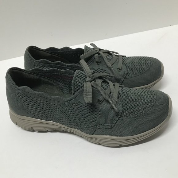 Skechers Washable Knit Slip-On Shoes - Seager in Olive - Picture 5 of 16